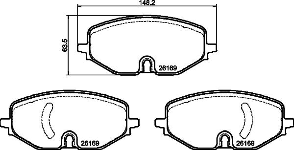 HELLA 8DB 355 040-801 - Brake Pad Set, disc brake car-mod.net