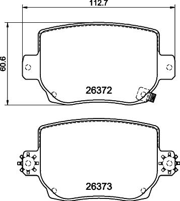 HELLA 8DB 355 041-041 - Brake Pad Set, disc brake car-mod.net