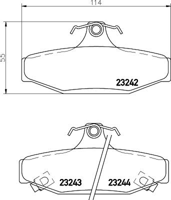 HELLA 8DB 355 009-571 - Brake Pad Set, disc brake car-mod.net
