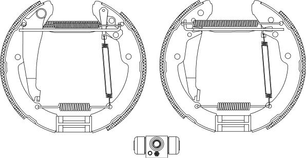 HELLA 8DB 355 004-461 - Drum Brake Shoe Set car-mod.net