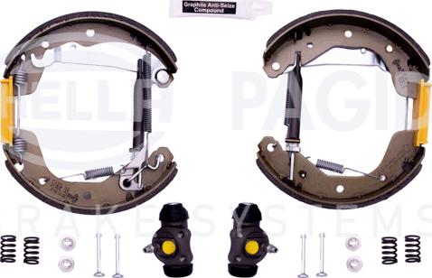 HELLA 8DB 355 004-201 - Drum Brake Shoe Set car-mod.net