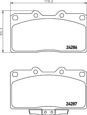 HELLA 8DB 355 006-641 - Brake Pad Set, disc brake car-mod.net
