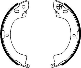 HELLA 8DB 355 000-821 - Drum Brake Shoe Set car-mod.net
