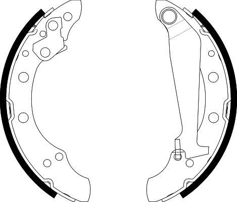 HELLA 8DB 355 001-311 - Drum Brake Shoe Set car-mod.net