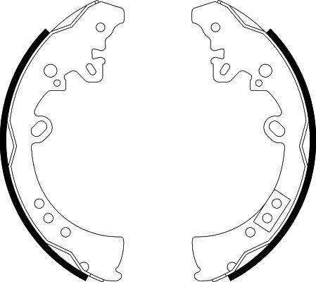 HELLA 8DB 355 003-011 - Drum Brake Shoe Set car-mod.net