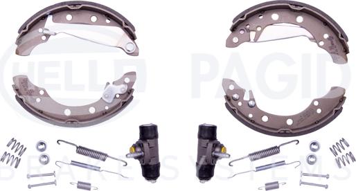 HELLA 8DB 355 003-351 - Drum Brake Shoe Set car-mod.net