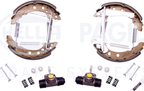 HELLA 8DB 355 003-711 - Drum Brake Shoe Set car-mod.net