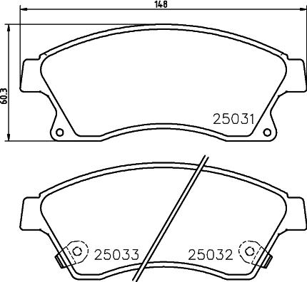 HELLA 8DB 355 032-441 - Brake Pad Set, disc brake car-mod.net
