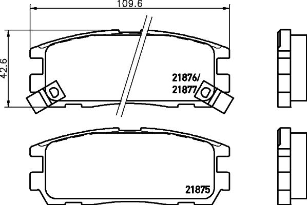 HELLA 8DB 355 016-621 - Brake Pad Set, disc brake car-mod.net