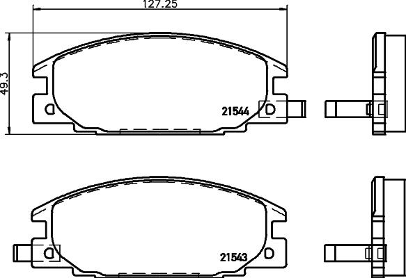 HELLA 8DB 355 016-341 - Brake Pad Set, disc brake car-mod.net
