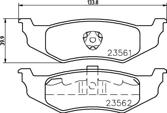 HELLA 8DB 355 018-661 - Brake Pad Set, disc brake car-mod.net