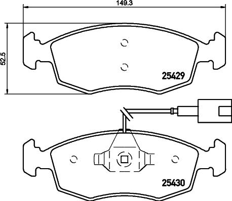 HELLA 8DB 355 039-351 - Brake Pad Set, disc brake car-mod.net
