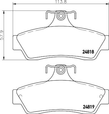 HELLA 8DB 355 030-631 - Brake Pad Set, disc brake car-mod.net