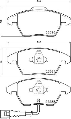 HELLA 8DB 355 030-811 - Brake Pad Set, disc brake car-mod.net