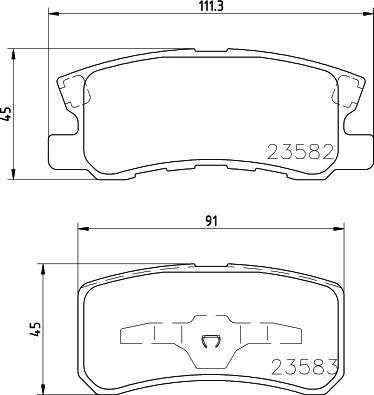 HELLA 8DB 355 024-151 - Brake Pad Set, disc brake car-mod.net