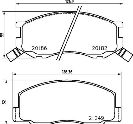 HELLA 8DB 355 026-761 - Brake Pad Set, disc brake car-mod.net