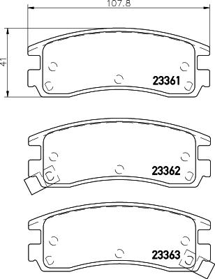 HELLA 8DB 355 023-681 - Brake Pad Set, disc brake car-mod.net