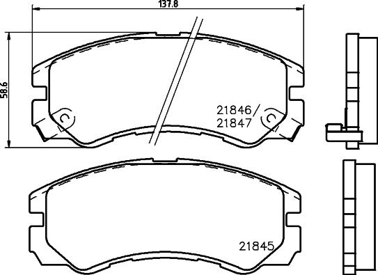 HELLA 8DB 355 027-341 - Brake Pad Set, disc brake car-mod.net