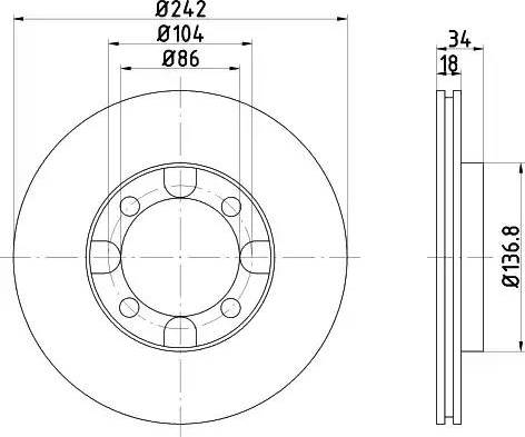 HELLA 8DD 355 101-151 - Brake Disc car-mod.net