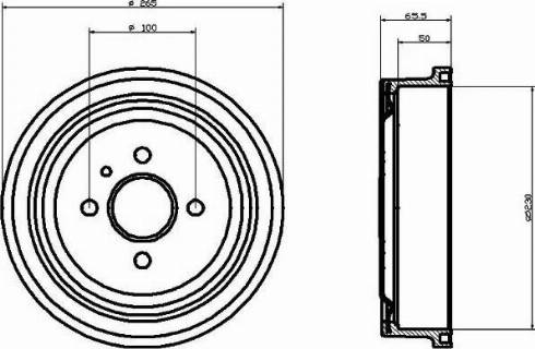 HELLA 8DT 355 301-201 - Brake Drum car-mod.net