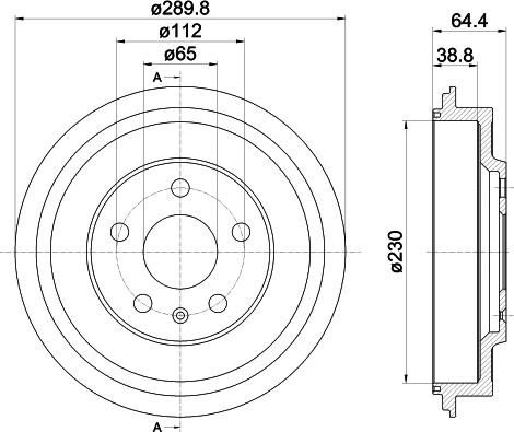HELLA 8DT 355 302-561 - Brake Drum car-mod.net