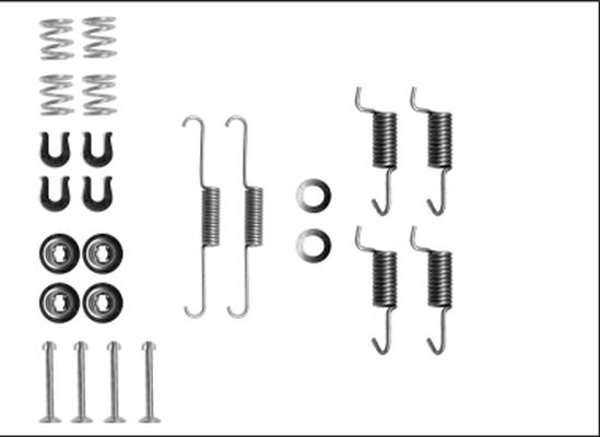 HELLA 8DZ 355 205-911 - Accessory Kit, parking brake shoes car-mod.net