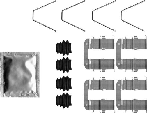HELLA 8DZ 355 206-911 - Accessory Kit for disc brake Pads car-mod.net