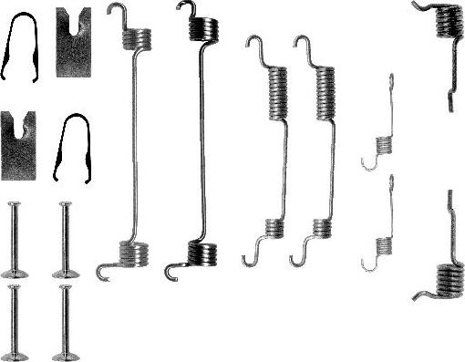 HELLA 8DZ 355 200-451 - Accessory Kit, brake shoes car-mod.net