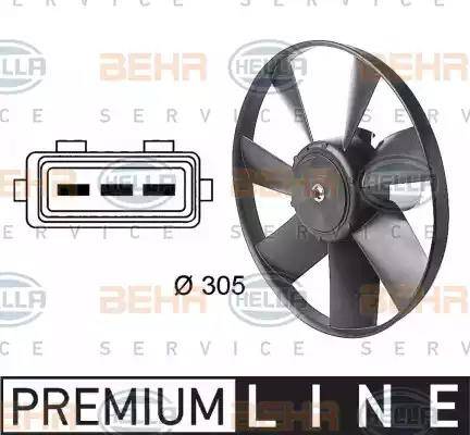 HELLA 8EW 009 144-461 - Fan, radiator car-mod.net