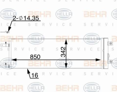 HELLA 8FC 351 009-464 - Condenser, air conditioning car-mod.net