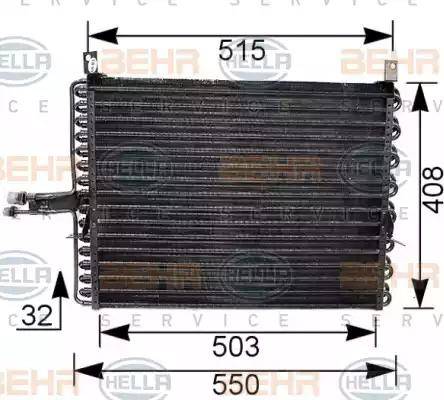 HELLA 8FC 351 035-751 - Condenser, air conditioning car-mod.net