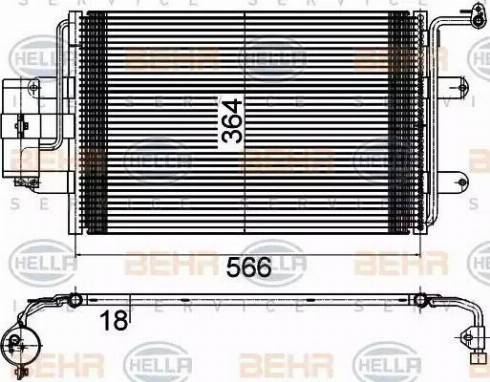 HELLA 8FC 351 036-384 - Condenser, air conditioning car-mod.net