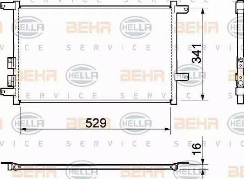 HELLA 8FC 351 037-451 - Condenser, air conditioning car-mod.net