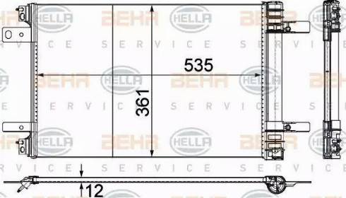 HELLA 8FC 351 345-121 - Condenser, air conditioning car-mod.net