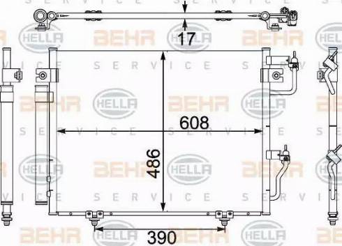 HELLA 8FC 351 304-081 - Condenser, air conditioning car-mod.net