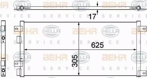 HELLA 8FC 351 305-681 - Condenser, air conditioning car-mod.net