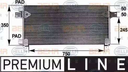 HELLA 8FC 351 300-121 - Condenser, air conditioning car-mod.net