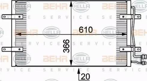 HELLA 8FC 351 300-201 - Condenser, air conditioning car-mod.net