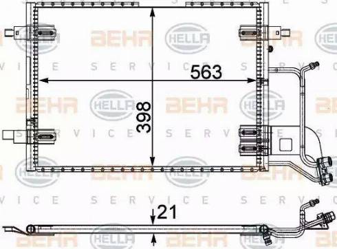HELLA 8FC 351 301-401 - Condenser, air conditioning car-mod.net