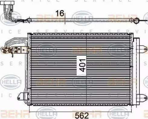 HELLA 8FC 351 301-044 - Condenser, air conditioning car-mod.net