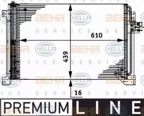 HELLA 8FC 351 317-631 - Condenser, air conditioning car-mod.net