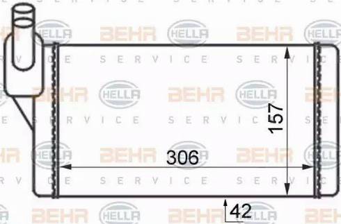 HELLA 8FH 351 024-401 - Heat Exchanger, interior heating car-mod.net