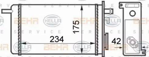 HELLA 8FH 351 024-341 - Heat Exchanger, interior heating car-mod.net