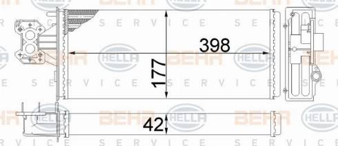 HELLA 8FH 351 308-374 - Heat Exchanger, interior heating car-mod.net