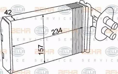 HELLA 8FH 351 308-741 - Heat Exchanger, interior heating car-mod.net