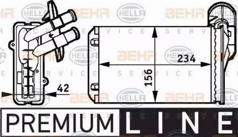 HELLA 8FH 351 311-041 - Heat Exchanger, interior heating car-mod.net