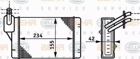 HELLA 8FH 351 311-011 - Heat Exchanger, interior heating car-mod.net