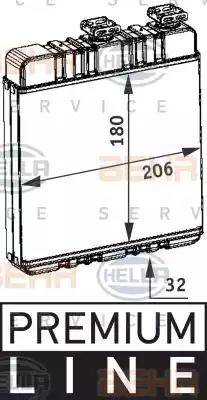 HELLA 8FH 351 311-141 - Heat Exchanger, interior heating car-mod.net
