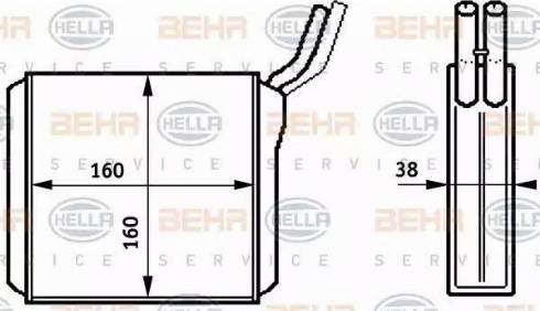 HELLA 8FH 351 313-261 - Heat Exchanger, interior heating car-mod.net