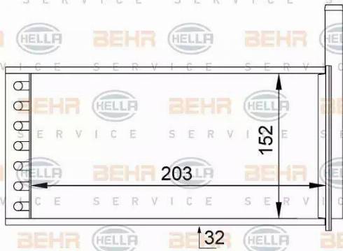 HELLA 8FH 351 313-231 - Heat Exchanger, interior heating car-mod.net